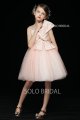 pink satin short flower girl dress big bow 5D7A5108